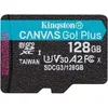 Карта памяти microSDXC UHS-I U3 Kingston Canvas Go! Plus 128 ГБ, 170 МБ/с, Class 10, SDCG3/128GBSP, 1 шт., без адаптера