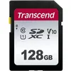 Карта памяти SDXC UHS-I U1 Transcend 128 ГБ, 100 МБ/с, Class 10, TS128GSDC300S, 1 шт., без адаптера