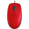 Мышь Logitech M110, оптическая, проводная, USB, красный и черный [910-005501 ]