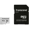Карта памяти microSDHC UHS-I U1 Transcend 16 ГБ, 95 МБ/с, Class 10, TS16GUSD300S-A, 1 шт., переходник SD