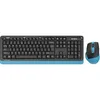Комплект (клавиатура+мышь) A4TECH Fstyler FG1035, USB, беспроводной, черный [fg1035 navy blue]