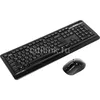 Комплект (клавиатура+мышь) A4TECH Fstyler FG1012, USB, беспроводной, черный [fg1012 black]