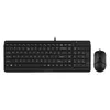 Комплект (клавиатура+мышь) A4TECH Fstyler F1512, USB, проводной, черный [f1512 black]