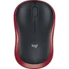 Мышь Logitech M185, оптическая, беспроводная, USB, черный и красный [910-002237]
