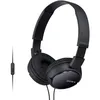 Наушники Sony MDR-ZX110AP, 3.5 мм, накладные, черный [mdrzx110apbc1e]