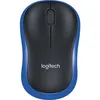 Мышь Logitech M186, оптическая, беспроводная, USB, черный и синий [910-004132]