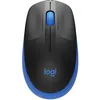 Мышь Logitech M191, оптическая, беспроводная, USB, черный и синий [910-005909]