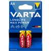 AA Батарейка VARTA LongLife Max Power LR6 Alkaline, 2 шт.