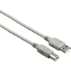 Кабель USB2.0 HAMA H-200901, USB A (m) (прямой) - USB B(m) (прямой), 3м, серый [00200901]