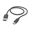 Кабель HAMA H-201594, USB Type-C (m) - USB (m), 1м, 3A, черный [00201594]