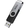 Флешка USB NETAC U505 64ГБ, USB2.0, черный и серебристый [nt03u505n-064g-20bk]