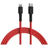 Кабель ZMI AL873K, Lightning (m) - USB Type-C (m), 1м, в оплетке, красный