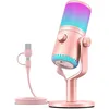 Микрофон MAONO DM30 RGB, розовый