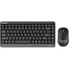 Комплект (клавиатура+мышь) A4TECH Fstyler FG1110, USB, беспроводной, черный и серый [fg1110 grey]