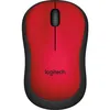 Мышь Logitech Silent M220, оптическая, беспроводная, USB, красный и черный [910-004880]