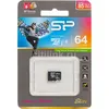 Карта памяти microSDXC UHS-I Silicon Power 64 ГБ, 85 МБ/с, Class 10, SP064GBSTXBU1V10, 1 шт., без адаптера