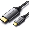 Кабель аудио-видео UGREEN MM142, USB Type-C (m) - HDMI , 1.5м, серый [50570]