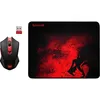 Мышь Redragon M601WL-BA, игровая, оптическая, беспроводная, USB, черный и красный [78227]