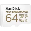 Карта памяти microSDXC UHS-I U3 Sandisk Max Endurance 64 ГБ, 100 МБ/с, Class 10, SDSQQVR-064G-GN6IA, 1 шт., переходник SD
