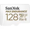 Карта памяти microSDXC UHS-I U3 Sandisk Max Endurance 128 ГБ, 100 МБ/с, Class 10, SDSQQVR-128G-GN6IA, 1 шт., переходник SD