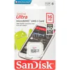 Карта памяти microSDHC UHS-I Sandisk Ultra 80 16 ГБ, 80 МБ/с, 533X, Class 10, SDSQUNS-016G-GN3MN, 1 шт., без адаптера