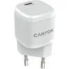 Сетевое зарядное устройство Canyon H-20-05, USB-C, 20Вт, 3A, белый [cne-cha20w05]