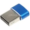 Адаптер USB2.0 PREMIER 6-071, USB 2.0 A(m) (прямой) - USB Type-C (f) (прямой), пакет, синий