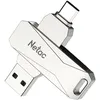 Флешка USB NETAC U782C 128ГБ, USB3.0, серебристый [nt03u782c-128g-30pn]