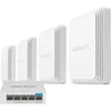 Точка доступа KEENETIC Voyager Pro 4-Pack + PoE+ switch 5 bundle, белый [kn-kit-011]
