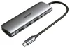 USB-концентратор 6 в 1 (хаб) Ugreen 3 x USB 3.0, HDMI, Jack 3.5 мм, PD (80132)