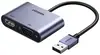 Видеоадаптер Ugreen USB 3.0 - HDMI+VGA, 1080p, цвет серый (20518)