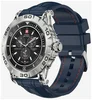 Умные часы и браслет Swiss Military Dom 2, серебристые с силиконовым ремешком синего цвета