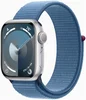 Смарт-часы Apple Watch Series 9, A2978, 41 мм, OLED, корпус серебристый, Sport Loop, ремешок синий, 130-200 мм (MR923ZP/A)