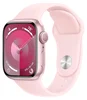 Часы Apple Watch Series 9, GPS, 45 mm, Pink Aluminium Case with Light Pink Sport Band, M/L, корпус розового цвета (MR9H3LL/A)