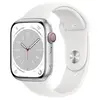 Умные часы Apple Watch Series 8 (GPS + Cellular), 45 мм, Silver Aluminum Case/White Sport Band - R