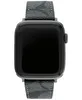 Черный парусиновый ремешок apple watch 42/44/45 мм COACH, черный