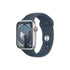 Умные часы Apple Watch Series 9 (GPS+Cellular), 45мм, Silver Aluminum Case/Storm Blue Sport Band - M/L
