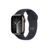 Умные часы Apple Watch Series 9 (GPS+Cellular), 41 мм, Graphite Stainless Steel Case/Midnight Sport Band - S/M