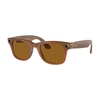 Умные очки Ray-Ban Meta Wayfarer (Standard), Shiny Caramel Transparent/Polarized Brown