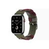Умные часы Apple Watch Series 9 Hermes (GPS + Cellular), 45мм, Silver Case/Kaki Bridon Single Tour