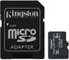 Промышленная карта памяти microSDHC Kingston, 8 Гб Class 10 UHS-I U3 V30 A1 TLC в режиме pSLC, темп. режим от -40? до +85?, с адаптером