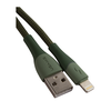 US-SJ541 U77 USB - Lightning, 2,4А, с подсветкой, нейлоновая оплетка (1,2 m) (зеленый)