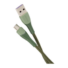 US-SJ542 U77 USB - Type-C, 3А, с подсветкой, нейлоновая оплетка (1,2 m), зеленый (SJ542USB03) (1,2 m) (зеленый)