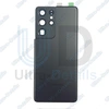 Задняя крышка для Samsung G998B (S21 Ultra) со стеклом камеры (черный) Premium