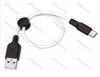 Кабель USB - Type-C HOCO X21, силиконовый, 25см, белый+черный