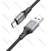Кабель USB - Type-C HOCO X86, силиконовый, 3A, 100см, черный