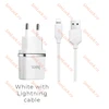 СЗУ HOCO C12 Smart, 2.4A, белый, двойной USB + кабель Lightning