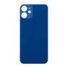 Задняя крышка для Apple iPhone 12 Mini (стекло, широкий вырез под камеру) (синяя)