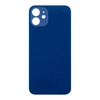Задняя крышка для Apple iPhone 12 (стекло, широкий вырез под камеру) (синяя)