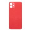 Задняя крышка для Apple iPhone 12 (стекло, широкий вырез под камеру) (красная)